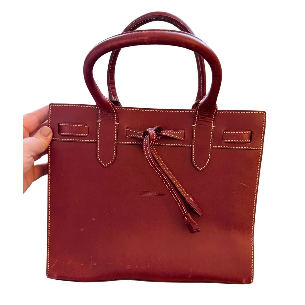 Vintage Dooney‎ & Bourke $625 Made in Italy Red Alto Tassel Satchel Handbag